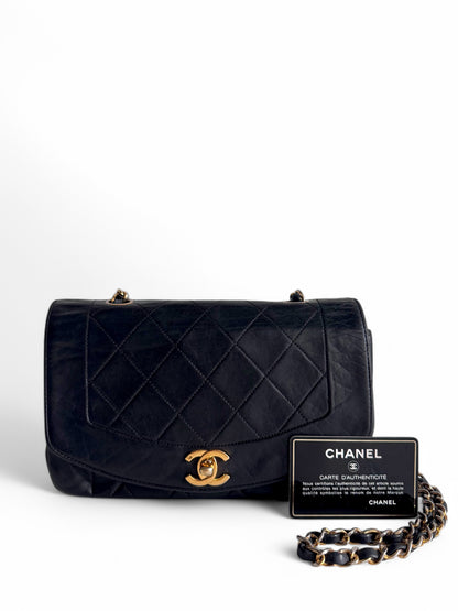 CHANEL Lambskin Diana Small Single Flap