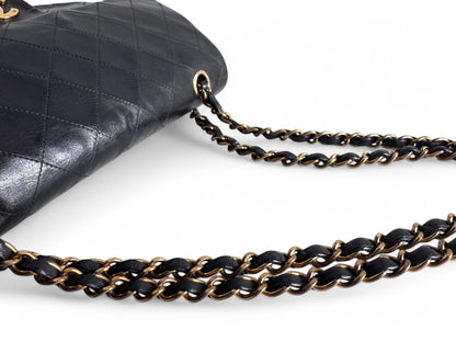 CHANEL Matelasse Double Flap Bag Black