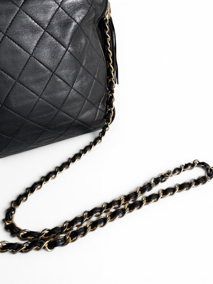 CHANEL Lambskin Quilted Tassel Camera Case