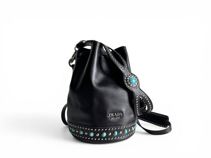 Prada Soft Calf Leather Bucket Bag