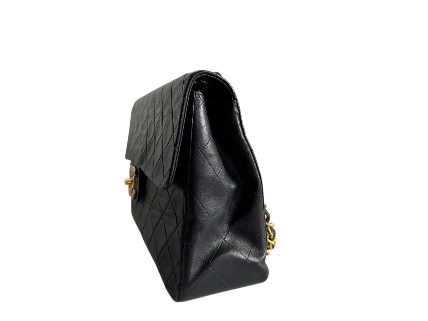 CHANEL Lambskin Quilted XL Jumbo Single Flap Bag