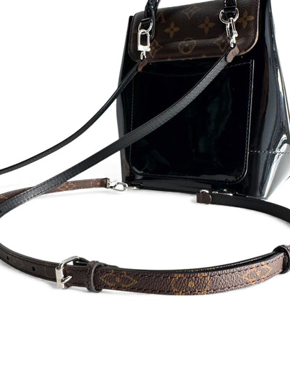 LOUIS VUITTON Patent Monogram Hot Springs Backpack