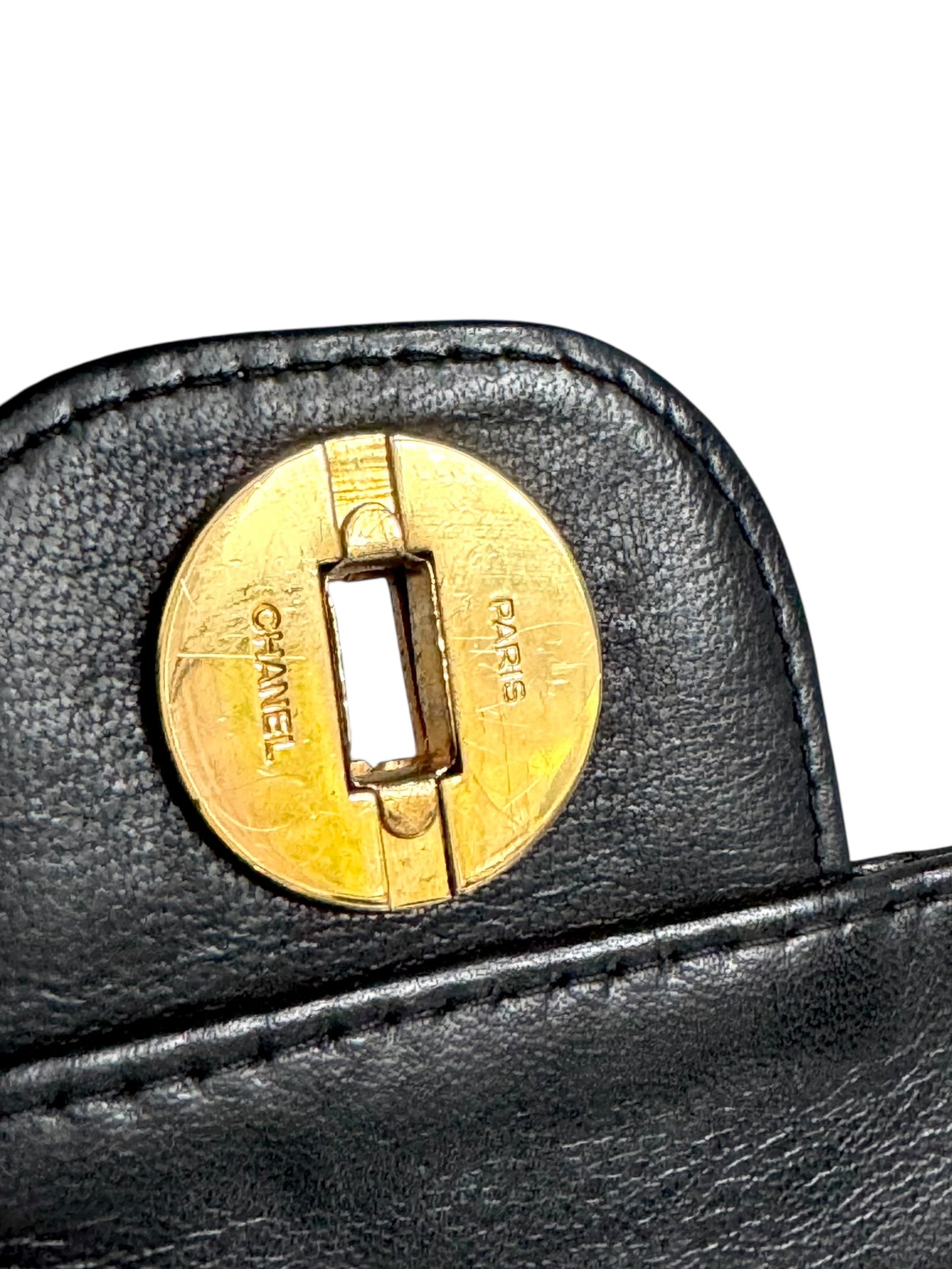 CHANEL Lambskin Medium Mademoiselle Double Flap