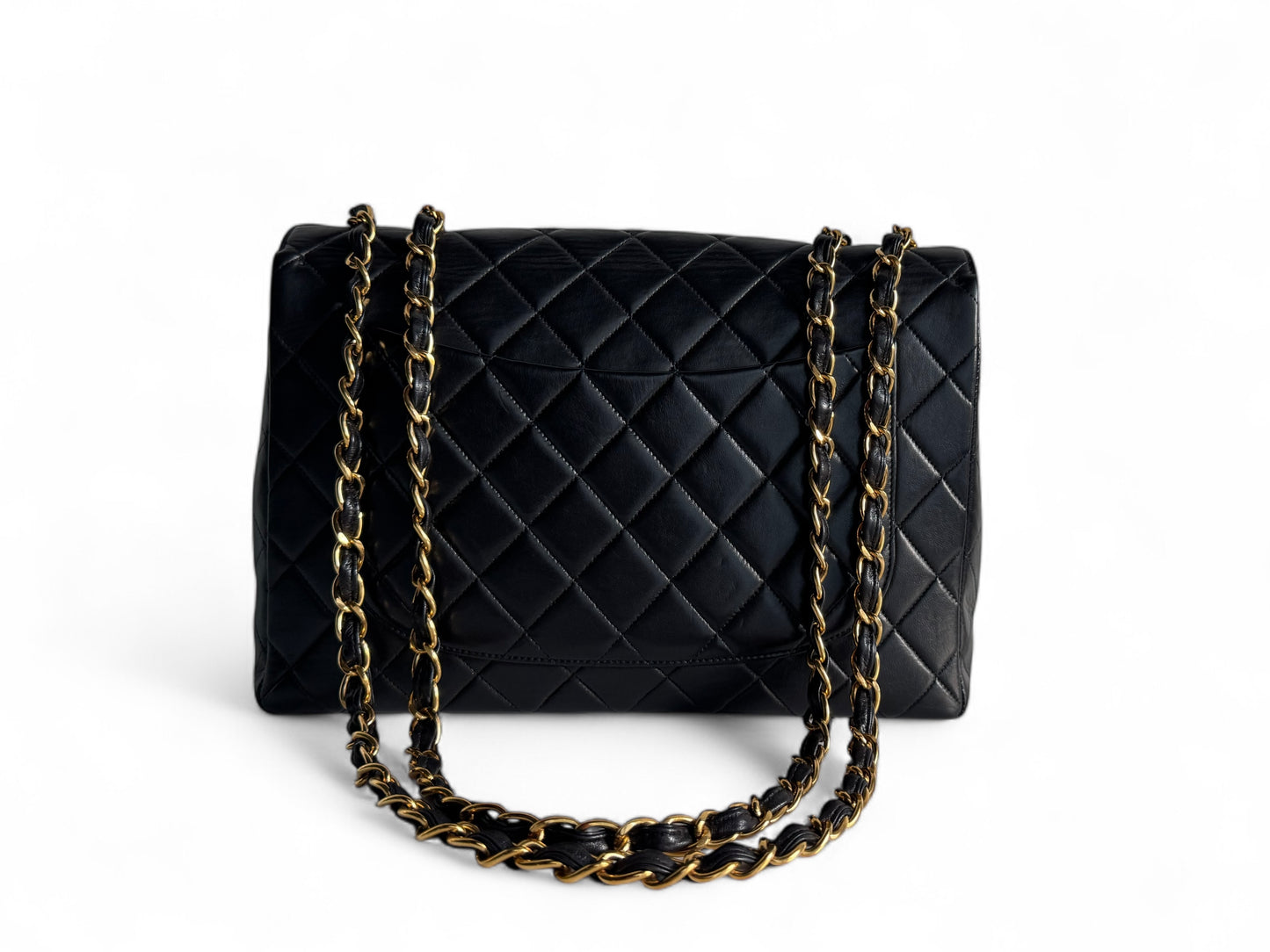 CHANEL Medium Lambskin Matelasse Single Flap Chain Bag