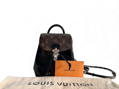 LOUIS VUITTON Patent Monogram Hot Springs Backpack
