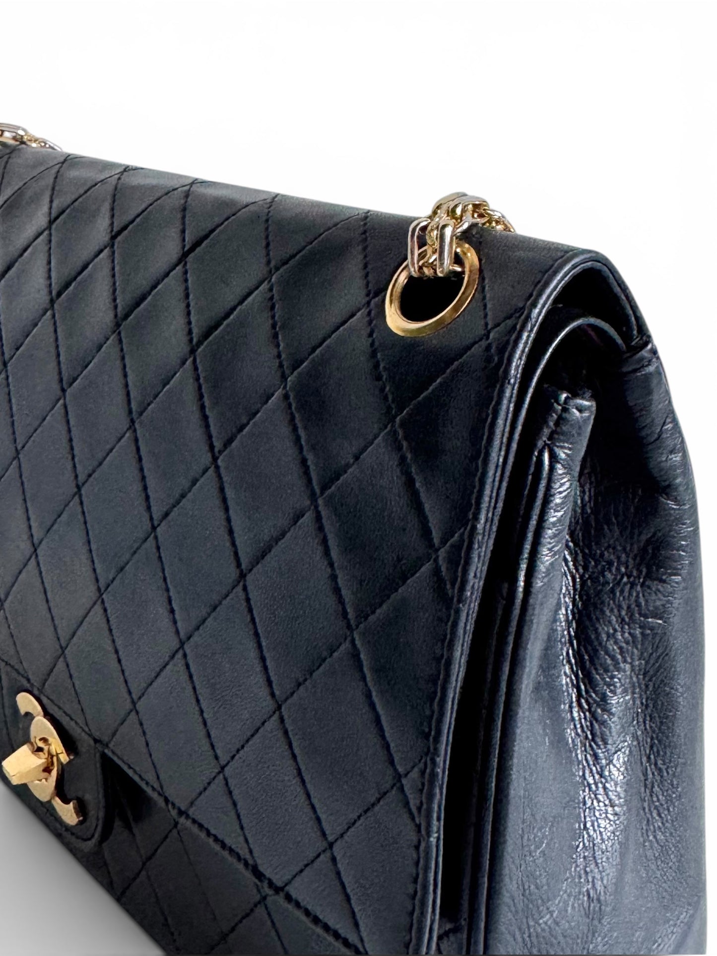 CHANEL Lambskin Medium Mademoiselle Double Flap