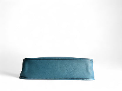 HERMES Courchevel Evelyne GM Blue Jean