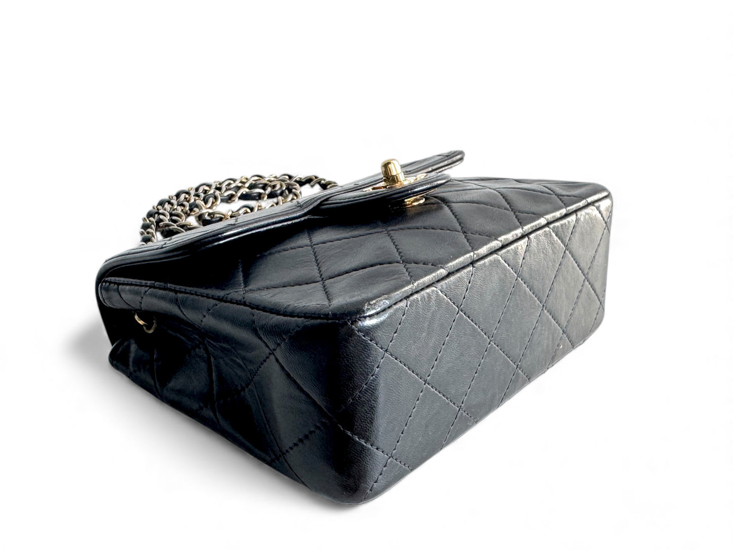 CHANEL Lambskin Matelasse Mini Flap Bag