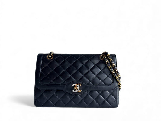 CHANEL Lambskin Quilted Medium Double Flap Bag