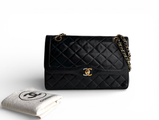 CHANEL Lambskin Quilted Medium Double Flap Bag