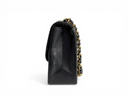CHANEL Lambskin Half Moon Flap Bag
