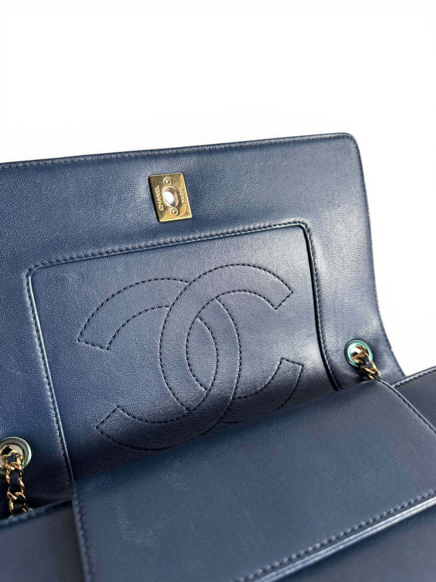CHANEL Sheepskin Quilted Mademoiselle Flap Bag Tasche