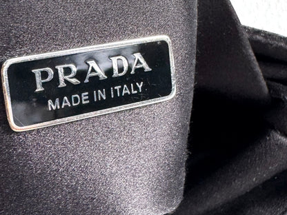 PRADA Paillettes Sequin Logo Cleo Adjustable Strap Shoulder Bag