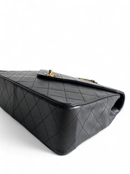 CHANEL Lambskin Diamond Stitch Envelope Single Flap