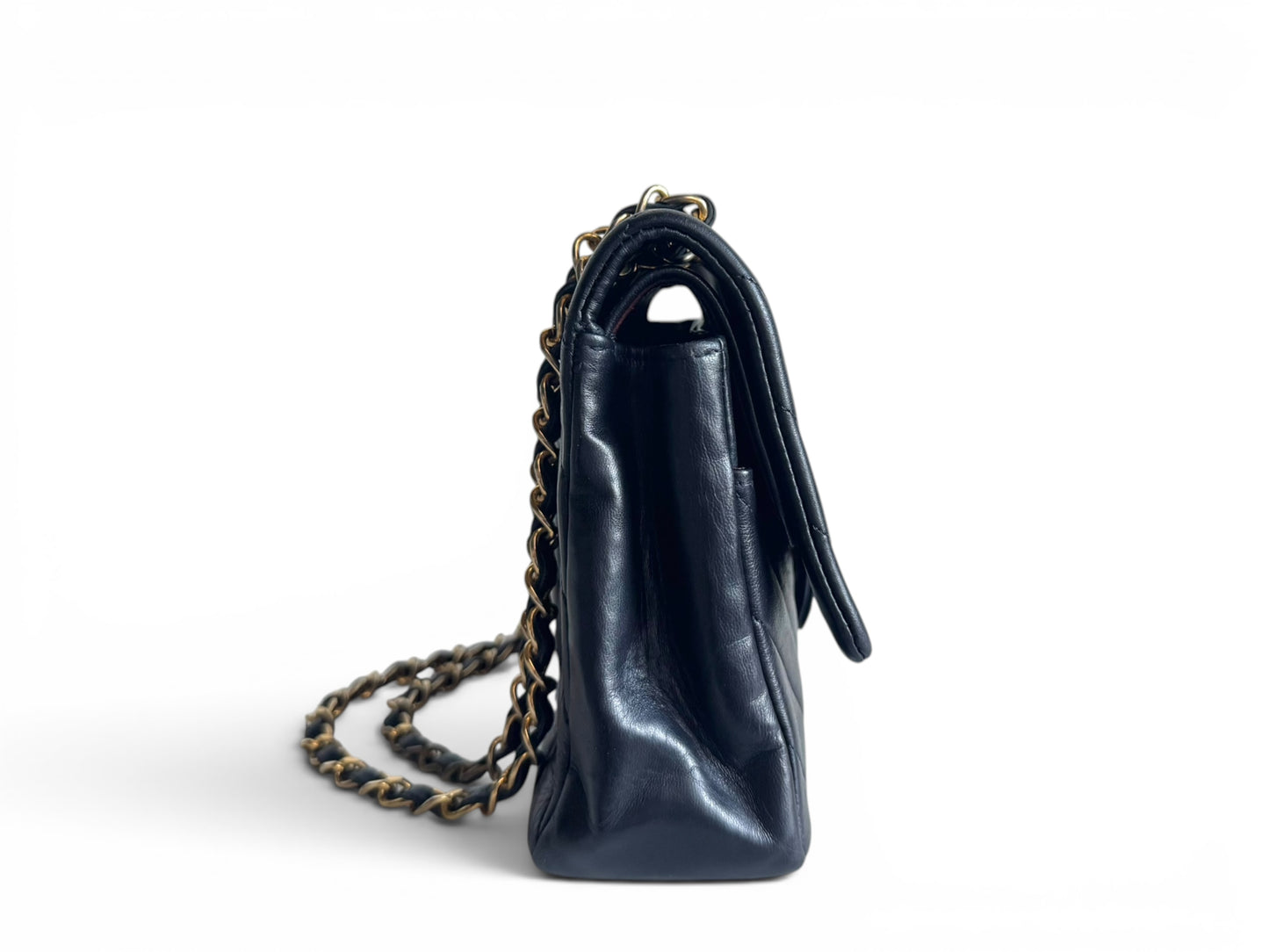 CHANEL Lambskin Chevron Medium Double Flap Bag