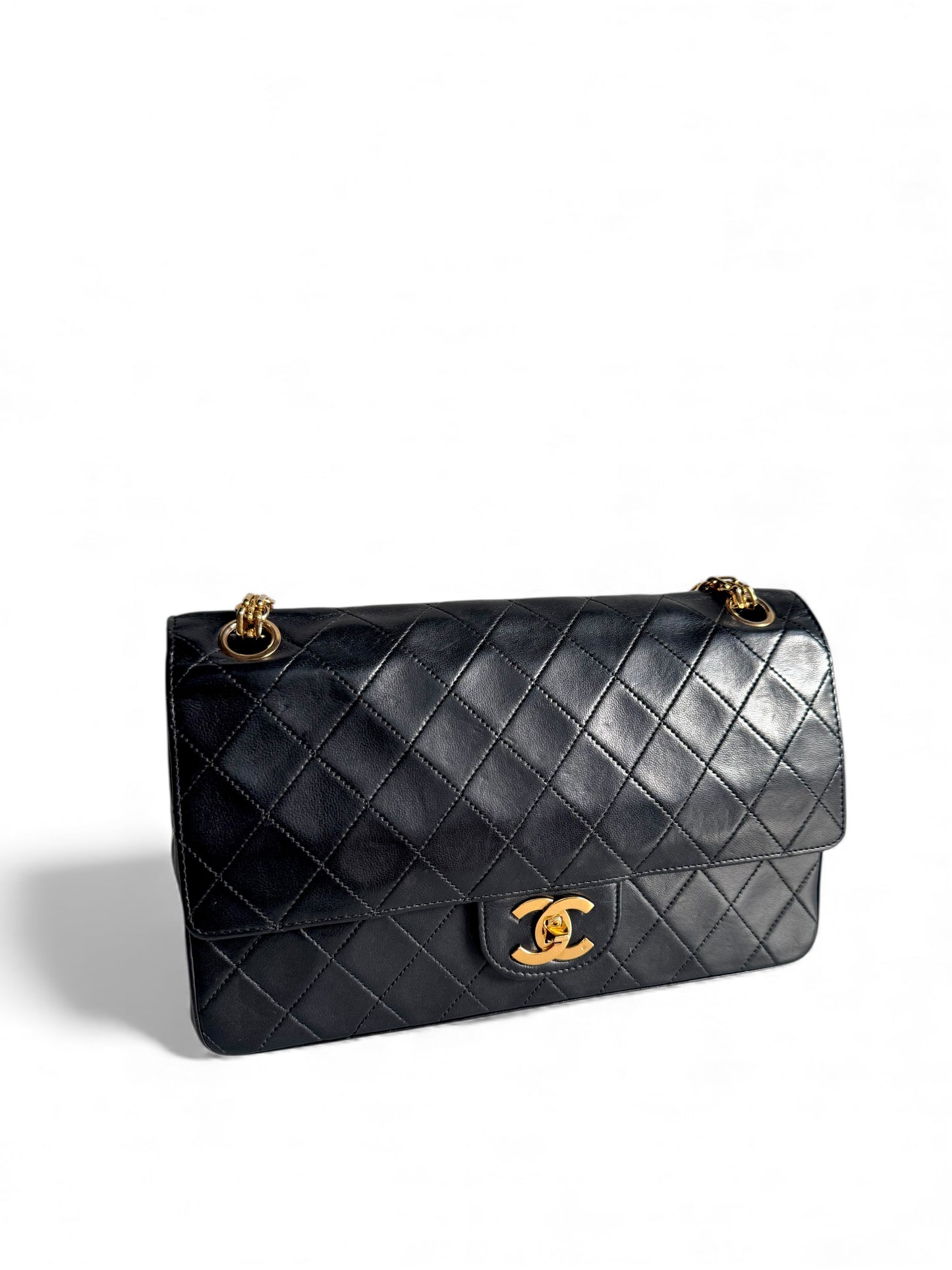 CHANEL Lambskin Medium Mademoiselle Double Flap
