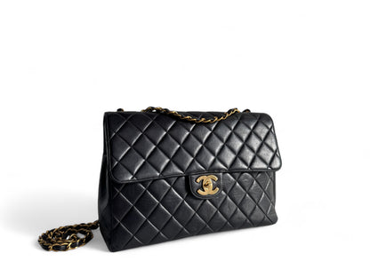 CHANEL Lambskin Quilted Jumbo Single Flap Bag