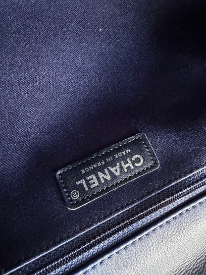 CHANEL Calfskin Quilted CC Curvy Flap