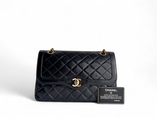 CHANEL Lambskin Quilted Medium Double Flap Bag