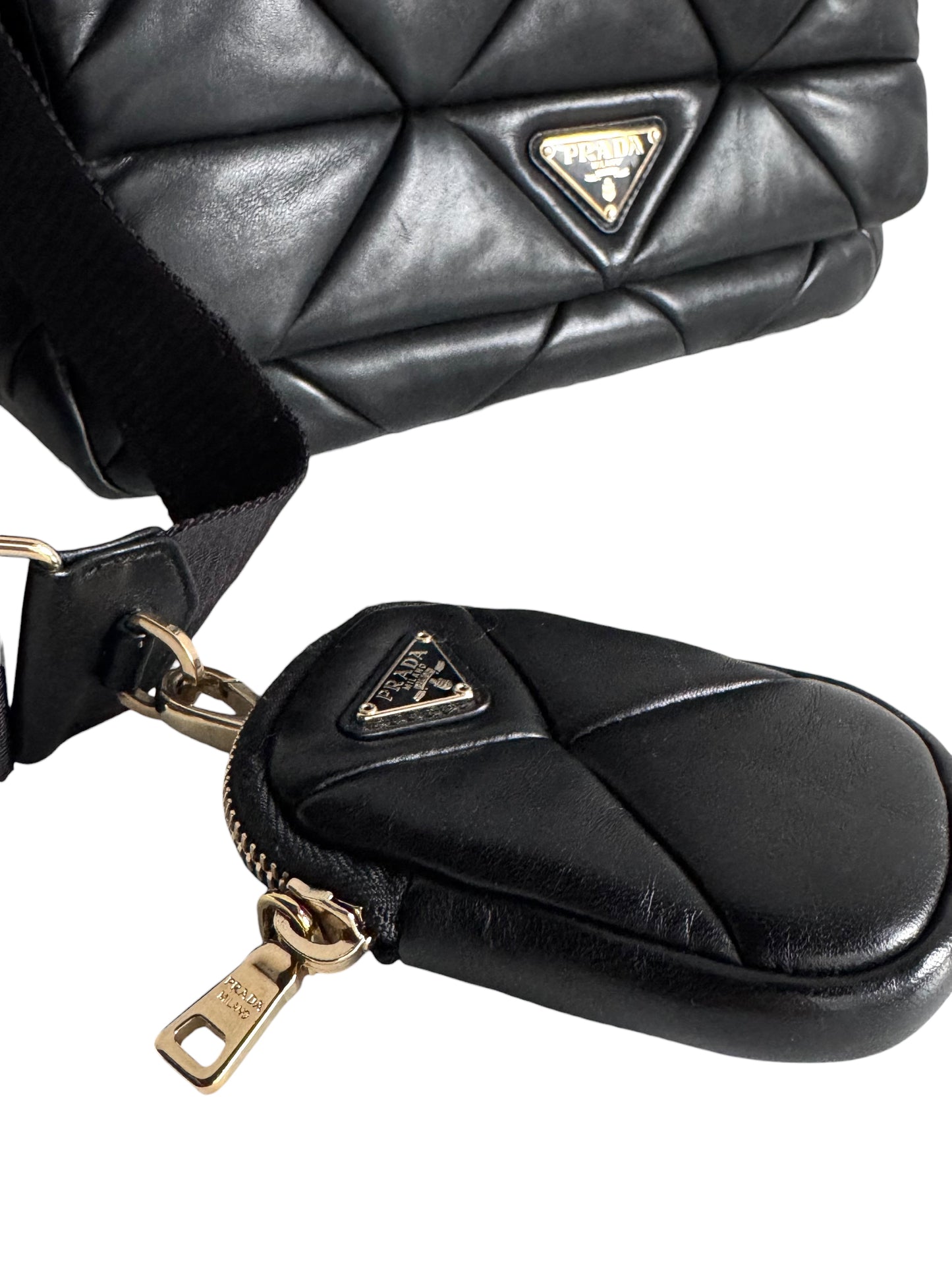 PRADA System Nappa Leather Patchwork Bag
