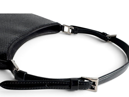 PRADA Paillettes Sequin Logo Cleo Adjustable Strap Shoulder Bag
