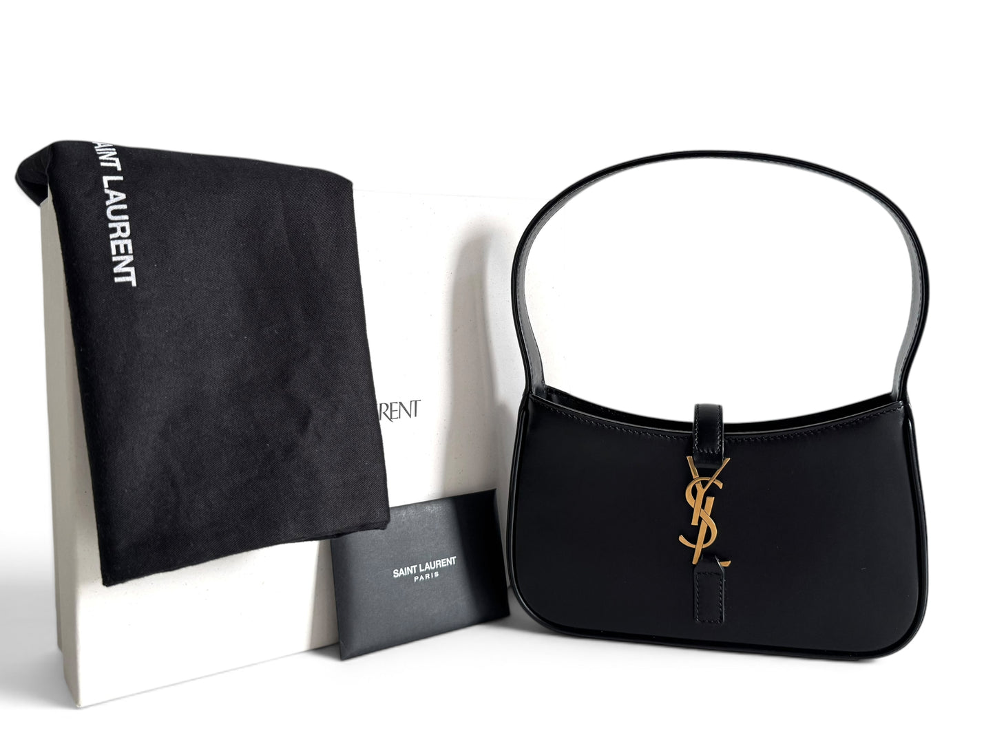 SAINT LAURENT Smooth Calfskin Le 5 A 7 Mini Hobo Bag