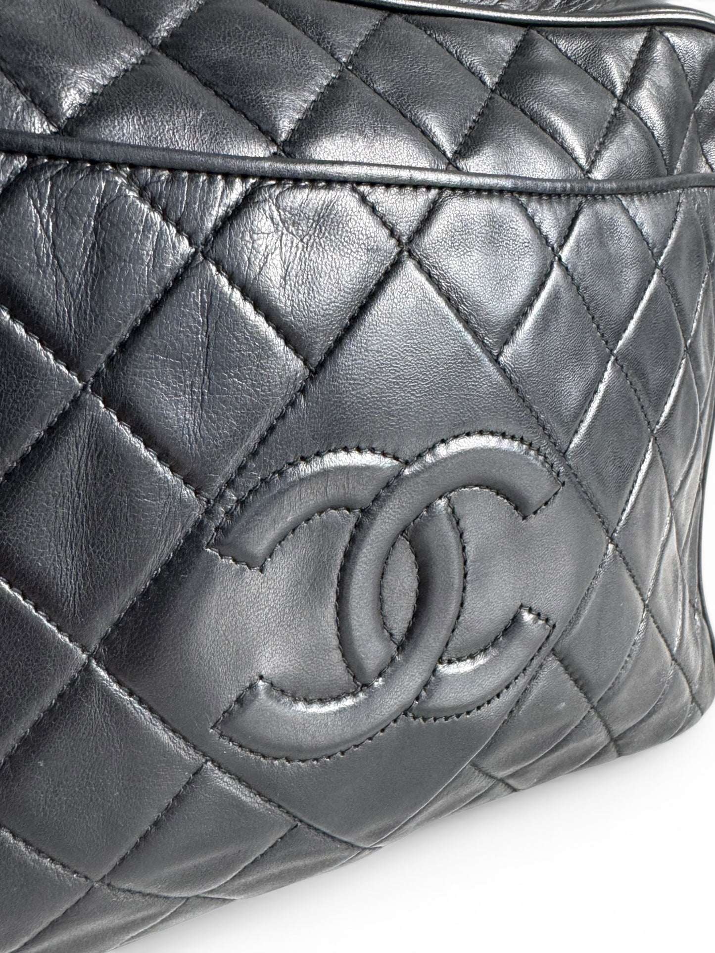 CHANEL Lambskin Quilted CC Tassel Camera Case