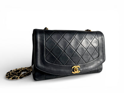 CHANEL Lambskin Diana Quilted Medium Single Flap