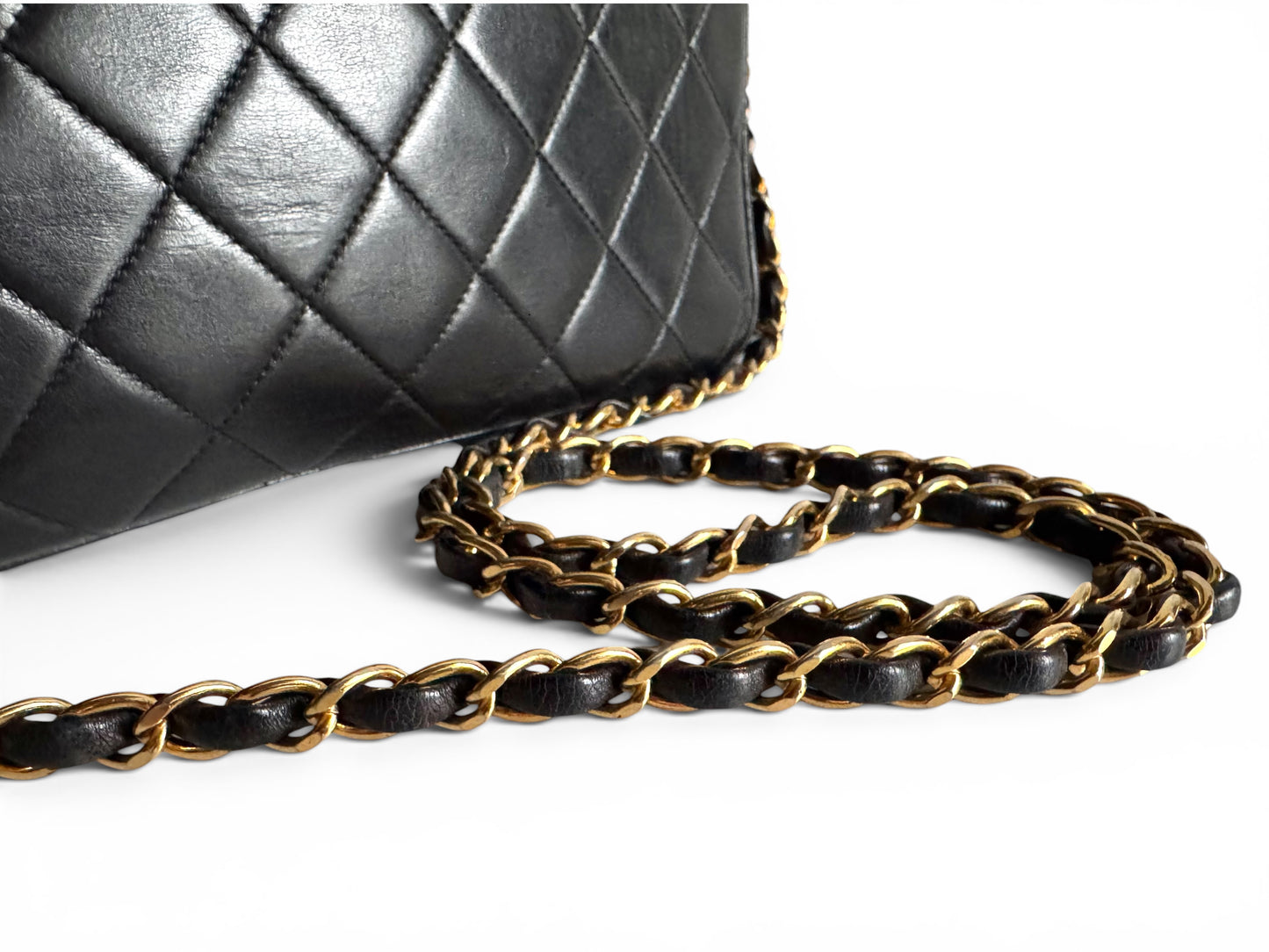 Chanel Lambskin Quilted Flap Camera Tassel Case