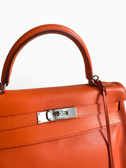 HERMÈS Kelly 32 Gulliver Orange