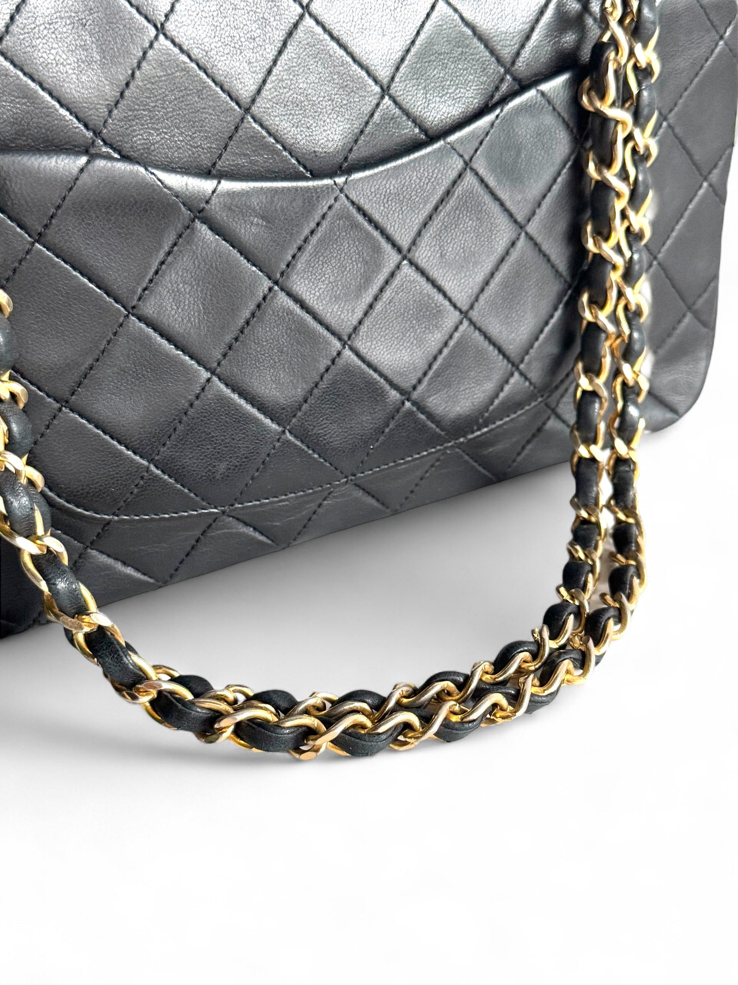 CHANEL Matelasse Double Flap Bag Black