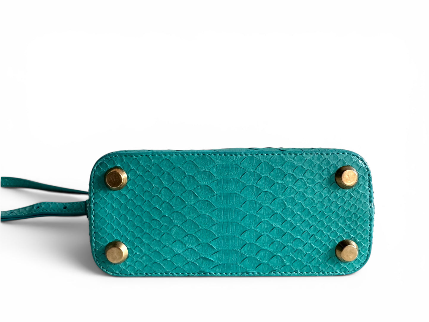 BALENCIAGA Python Ville XXS Top Handle Bag