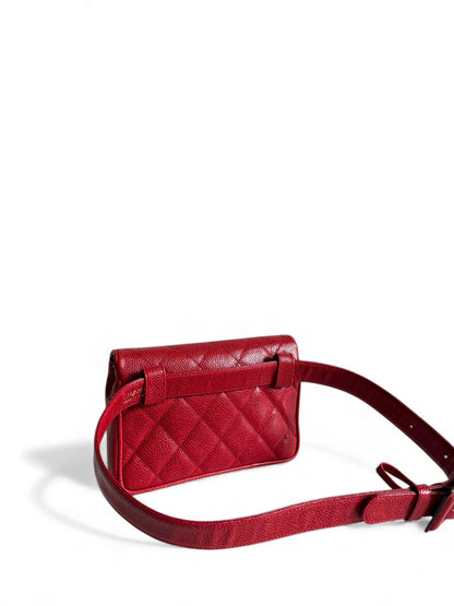 CHANEL Caviar Quilted Flap Waist Belt Bag