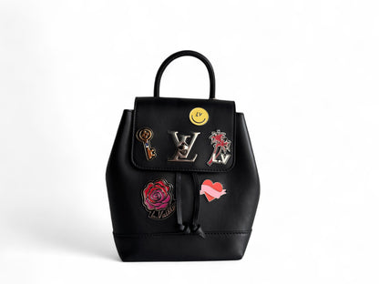 LOUIS VUITTON My Lockme Mini Pins Leather Backpack