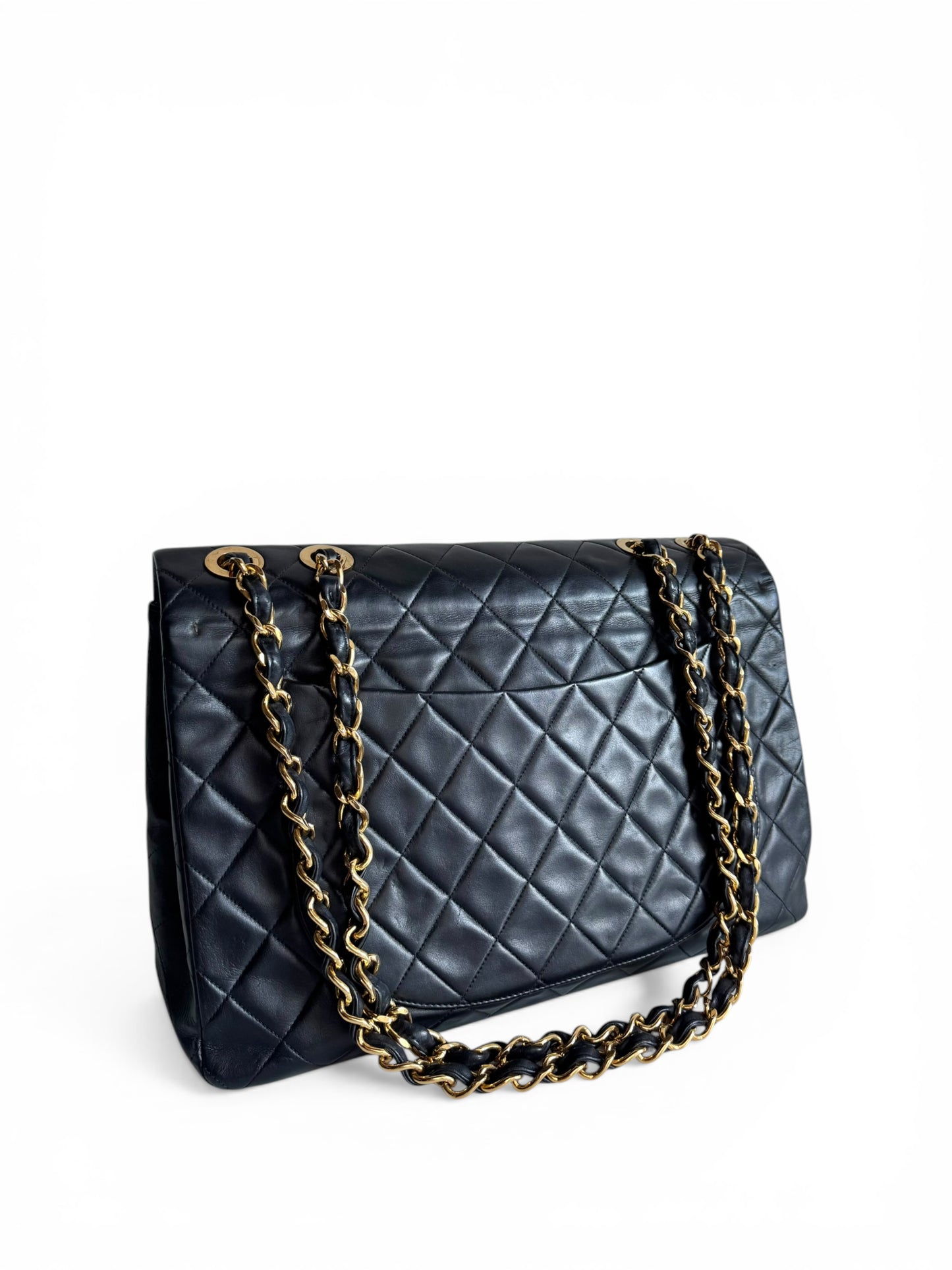 CHANEL Lambskin Quilted XL Jumbo Single Flap Bag