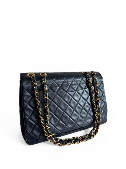 CHANEL Lambskin Quilted XL Jumbo Single Flap Bag