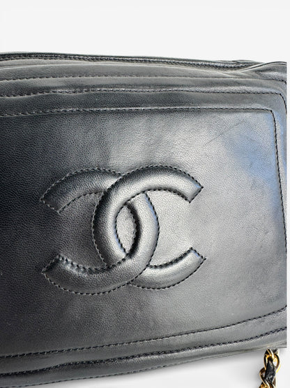 Chanel Black Lambskin CC Tassel Camera Bag
