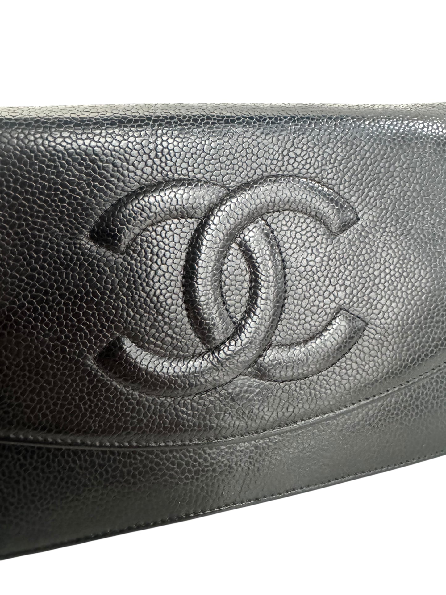 CHANEL Caviar Timeless CC Wallet On Chain WOC