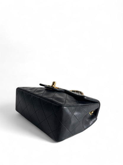 CHANEL Lambskin Mini Square Classic Single Flap Bag