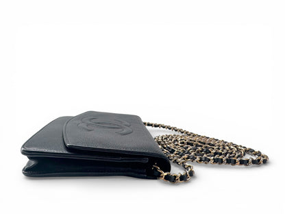 CHANEL Caviar Timeless CC Wallet On Chain WOC