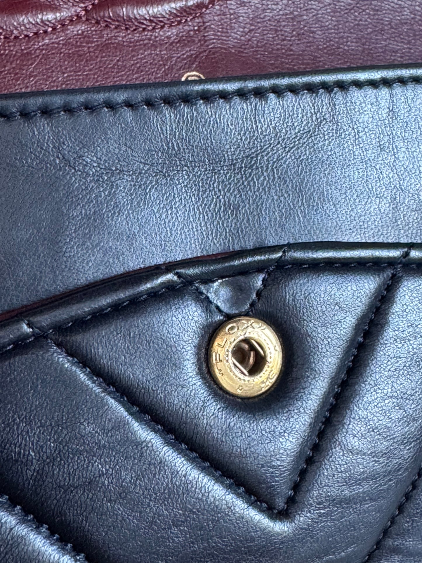 CHANEL Lambskin Chevron Medium Double Flap Bag