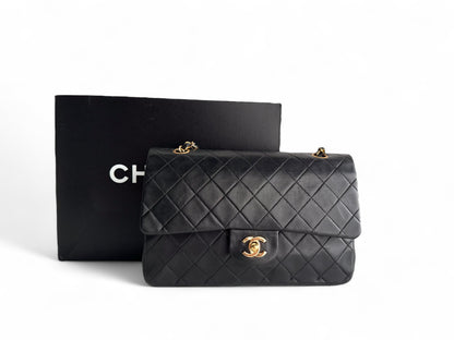CHANEL Matelasse Double Flap Bag Black