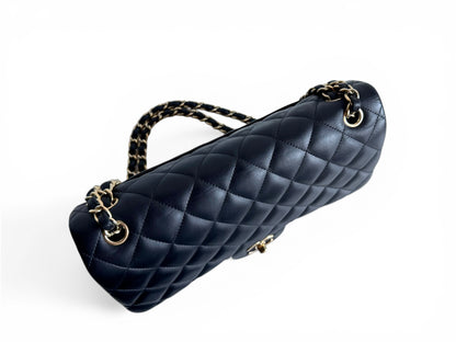 CHANEL Lambskin Quilted Jumbo Double Flap