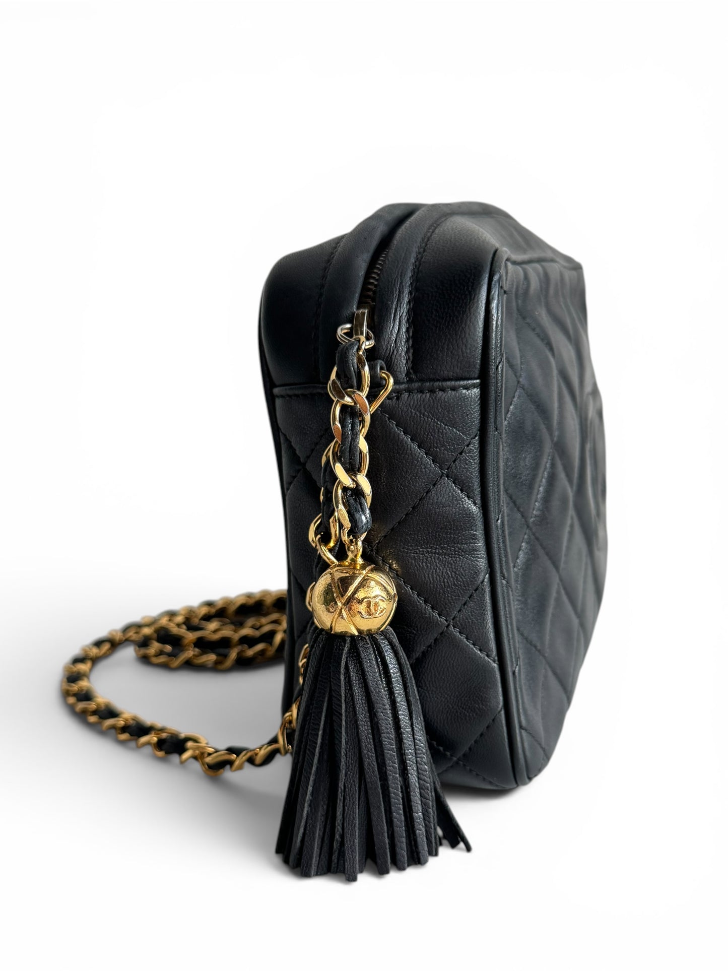 CHANEL Quilted Small Diamond CC Camera Bag