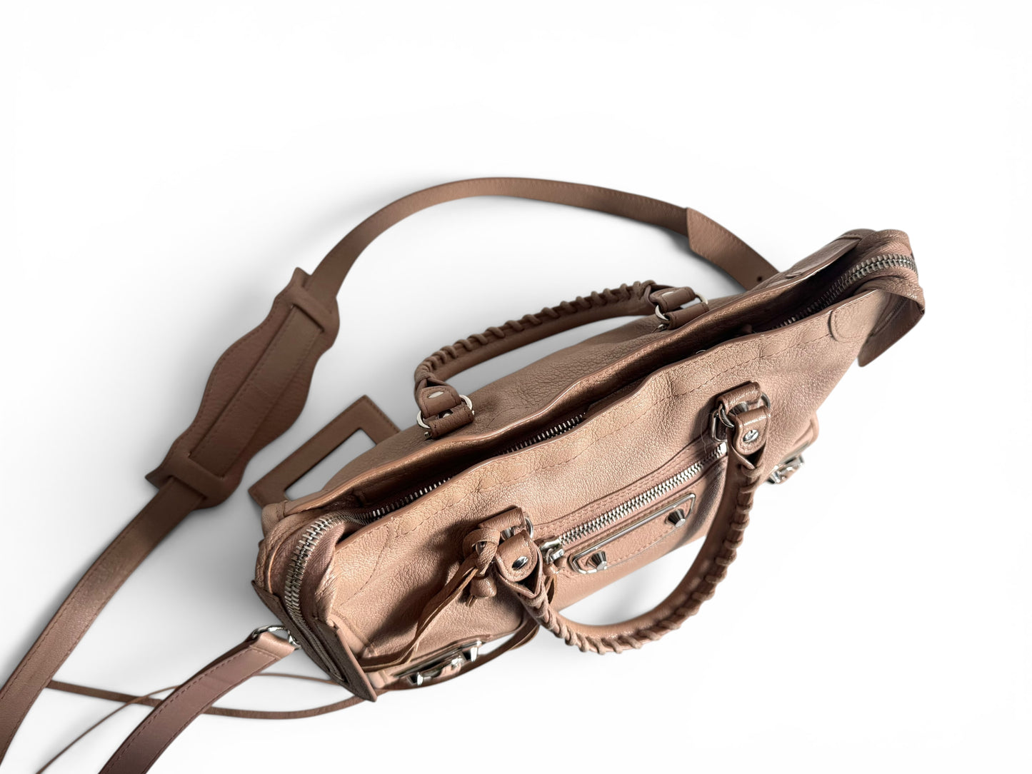 BALENCIAGA Chevre Gold Metallic Edge Hardware Bag