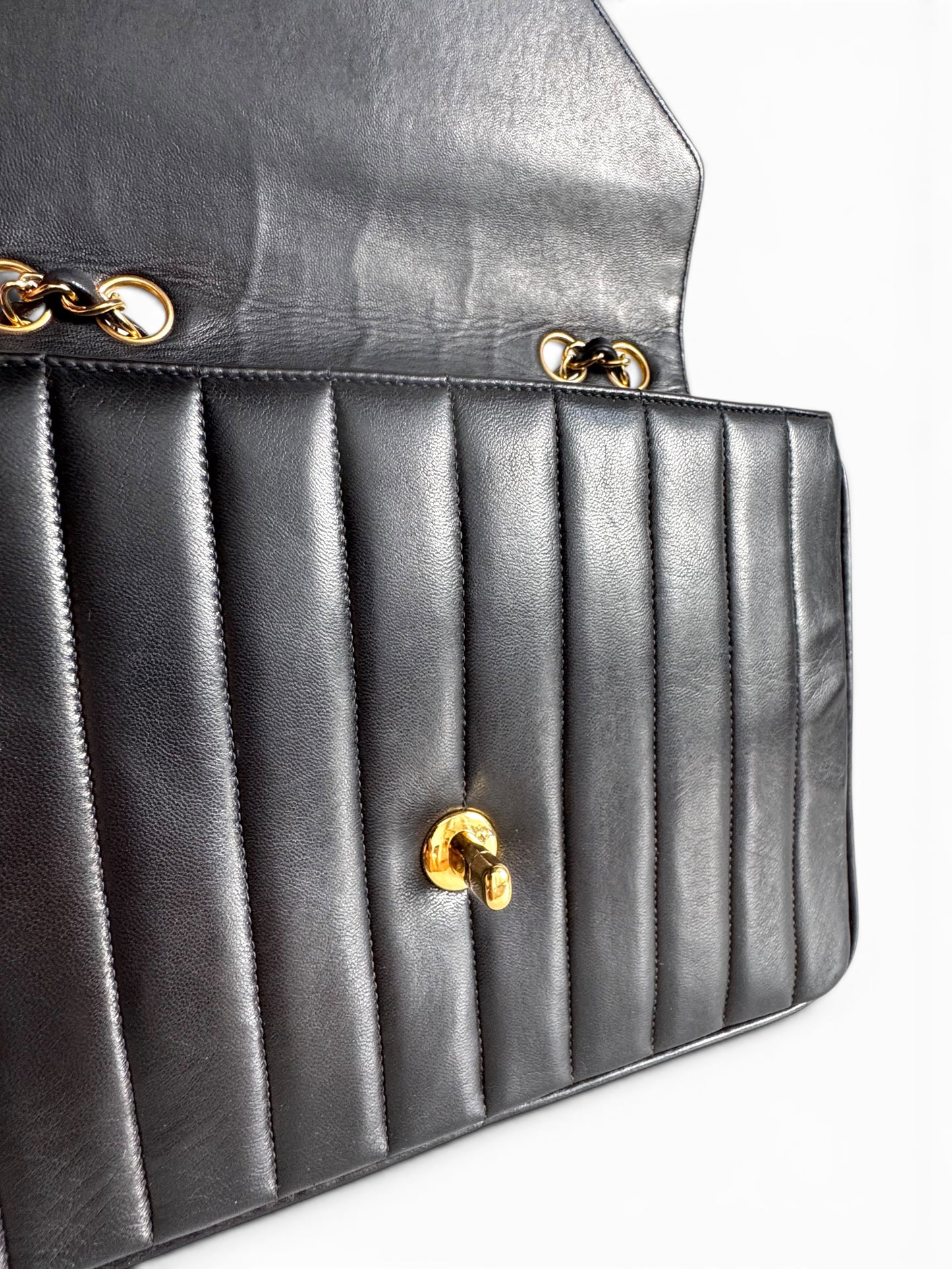Chanel Lambskin Chevron Single Flap Bag