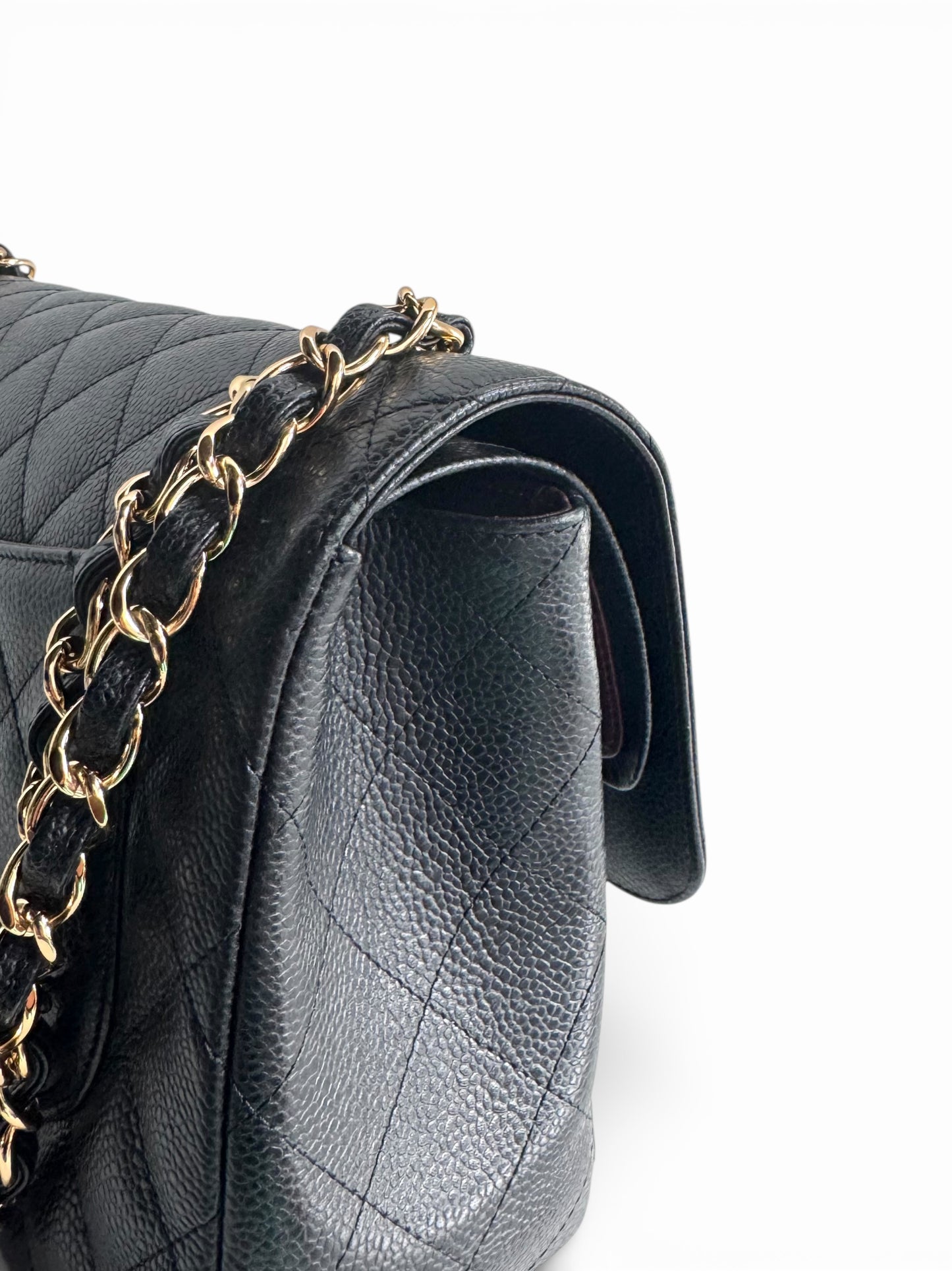 CHANEL Caviar Quilted Jumbo Double Flap