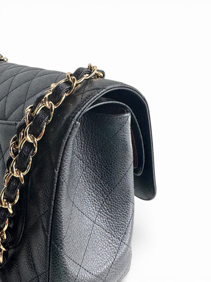 CHANEL Caviar Quilted Jumbo Double Flap