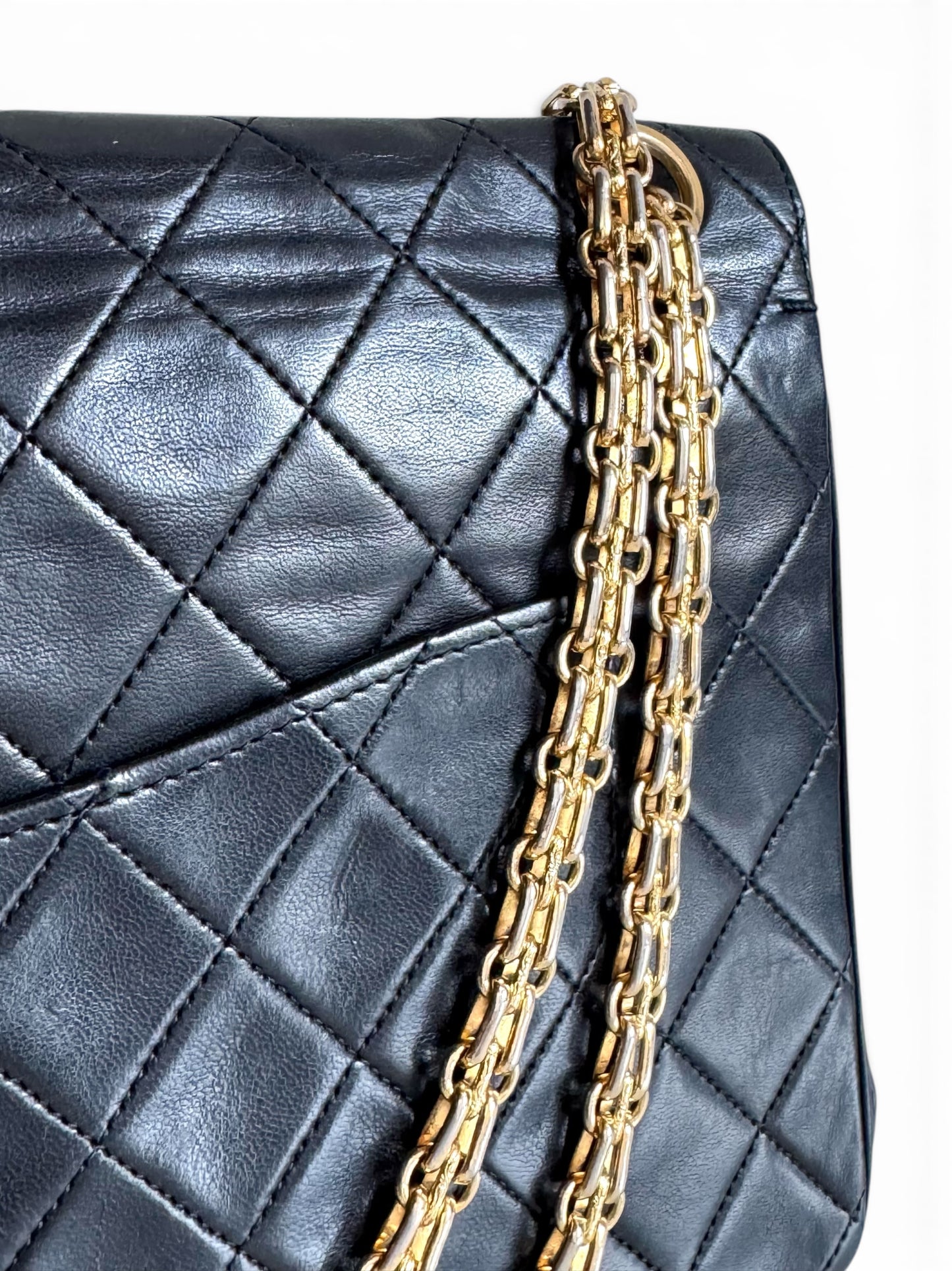 CHANEL Lambskin Medium Mademoiselle Double Flap