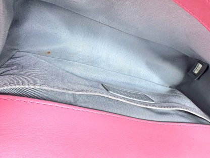 CHANEL Lambskin Chevron Quilted Medium Boy Flap